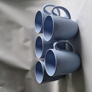 Corelle Stoneware mugs light blue (5) vintage